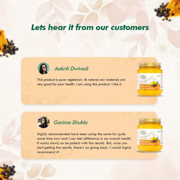 Pure Himalayan Mountain Turmeric (Curcumin) with Black Pepper (Peperine) Powder