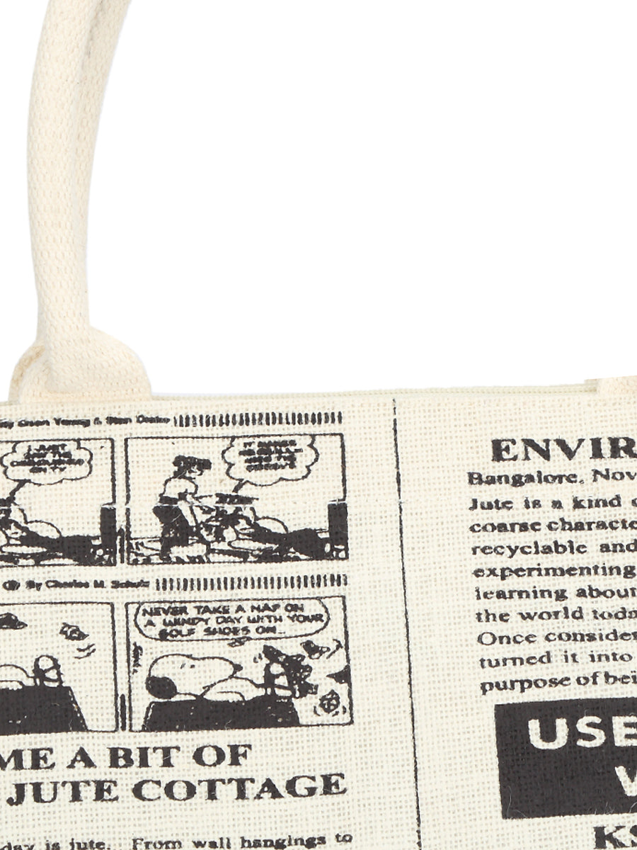 Jute Cottage Gloabal Print Zipper Bag