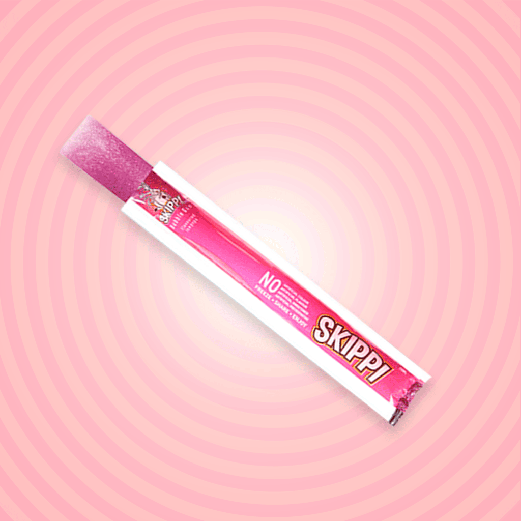 Bubble Gum Flavor Skippi Natural Ice pop,  Pack of 12 Ice Pops