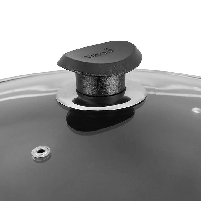 Vinod Zest Inducto Non Stick Deep Kadhai with Glass Lid - 4.1 Litre, 26cm | 3mm Thick | 3 Layer Coating