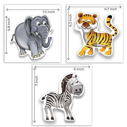Toykraftt 2 Piece Puzzles For Kids Age Of 2-3 Years Educational Toys My First Jungle Animal