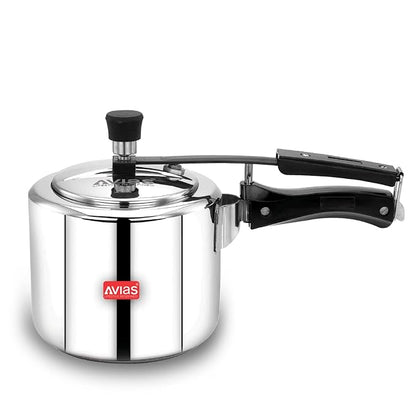 Avias Ceres Stainless Steel Inner Lid Pressure Cooker 2L Cooker Induction Base Cookware 1.2mm Thickness