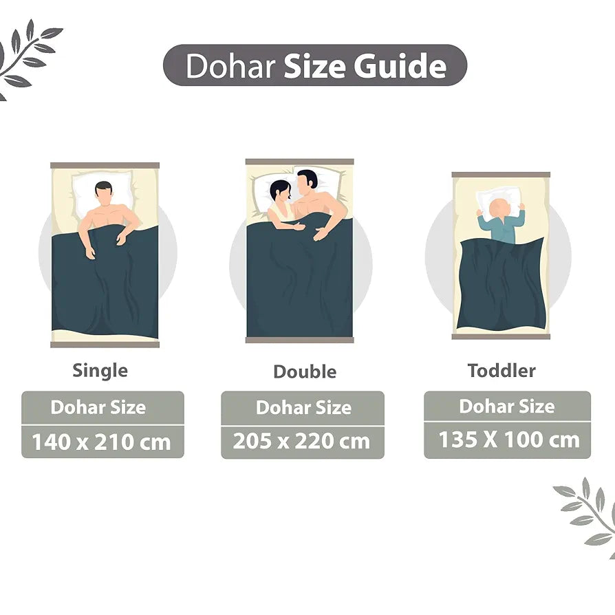 Divine Casa 120 GSM 100% Cotton Cambric 3 Layered Super Soft Jaipuri Razai Single Bed for Mild Winter Printed Reversible Dohar Colour Glacier Grey TC - 120