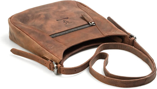 Goatter Hunter Leather Sling Cross-BodyBag for Girls And Women,