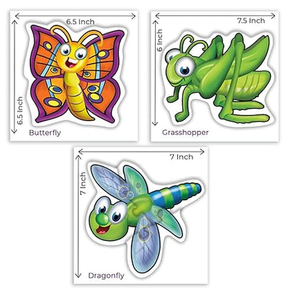 Toykraftt Toddler Puzzles Set - 3 Piece Kids Puzzle For 2-3 Years Puzzle Insects Puzzles Educational