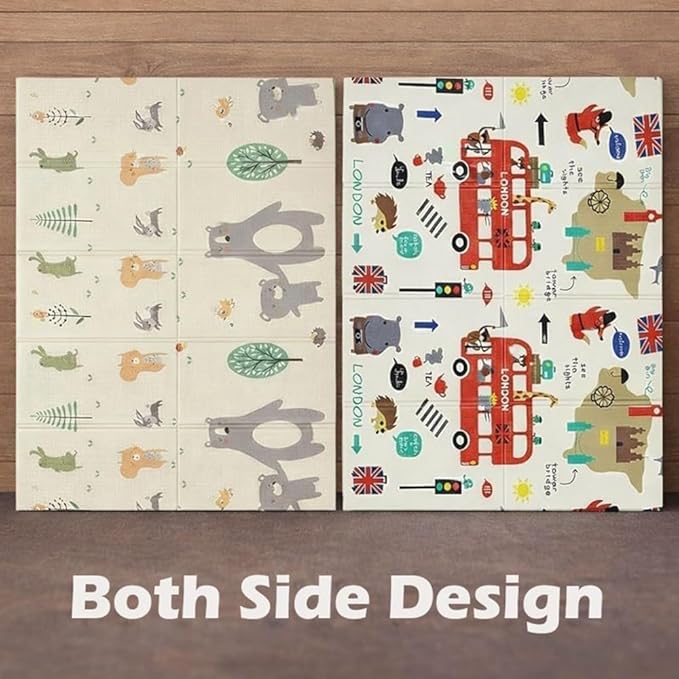 Tarkan Extra Large Reversible Baby Play Mat Crawling Foldable Foam Mat