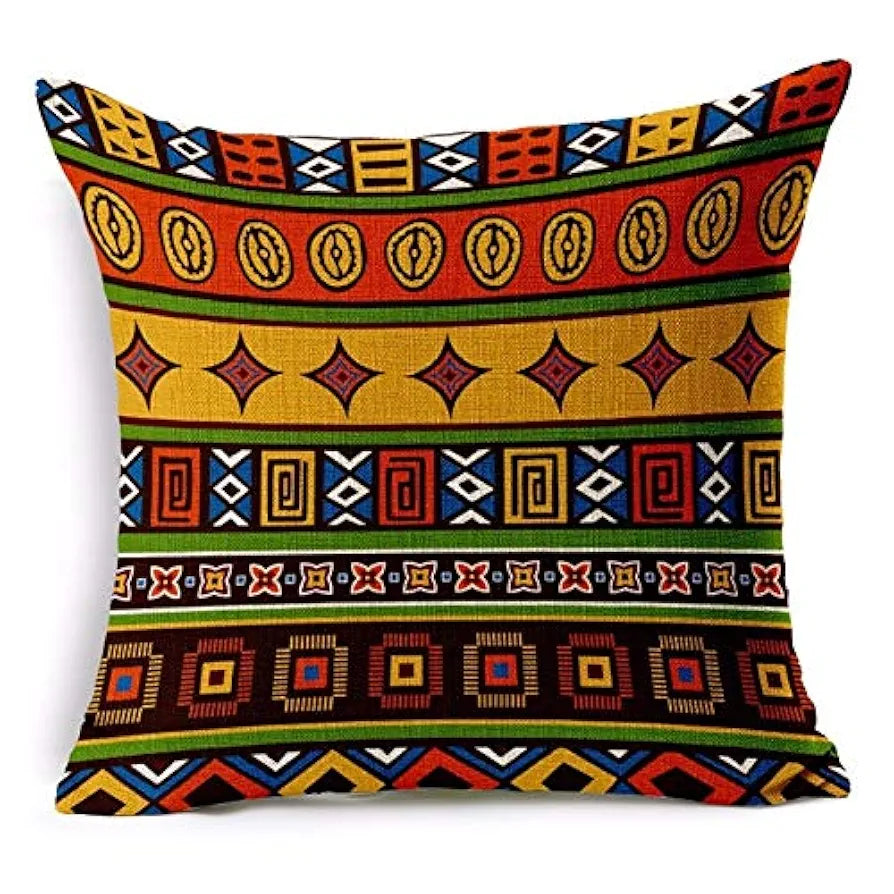 Aerohaven Set of 5 Decorative Hand Made Jute Throw/Pillow Cushion Covers Multicolor