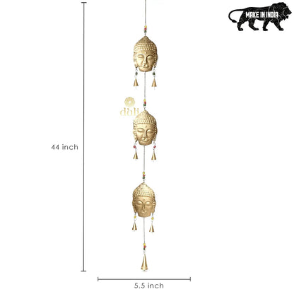 Duli Metal 3 Budha Windchime Feng Shui