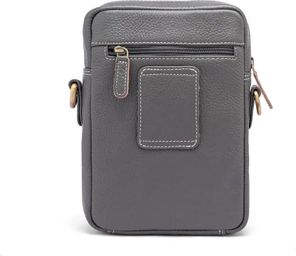 Goatter Genuine Leather Unisex Sling Cross-BodyBag Messenger Bag