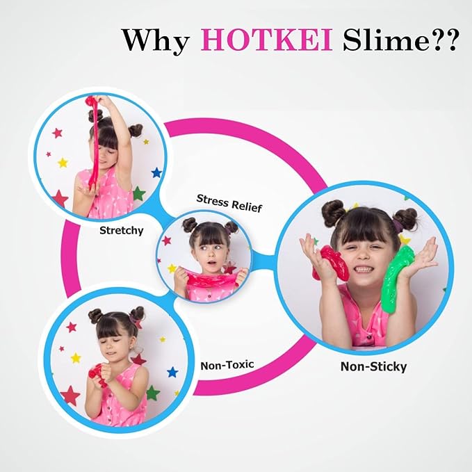 Hotkei Party Pack Neon Slime - 1000 gms