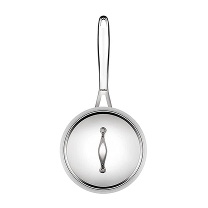 Stahl Artisan Triply Stainless Steel Sauce Pan With Lid | Milk Pan | Tea Pan | Induction & Gas Stove Compatible | 2 Litres | 18cm