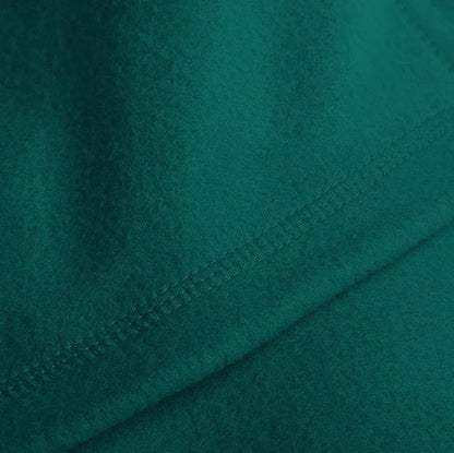 Cloth Fusion Polar Fleece AC Blanket for Winter Single Bed Soft Woolen Blanket for Travel & Sleeping Dark Green