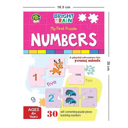 The Book Tree Bright Brain Numbers 30 Piece Jigsaw Puzzle for Preschoolers Educational Toy for Learning