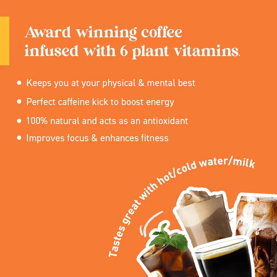 Rage Coffee Sparky Orange Flavoured Coffee infused With Plant based Rich Vitamins | Rich Aroma & Bold taste | - 100g