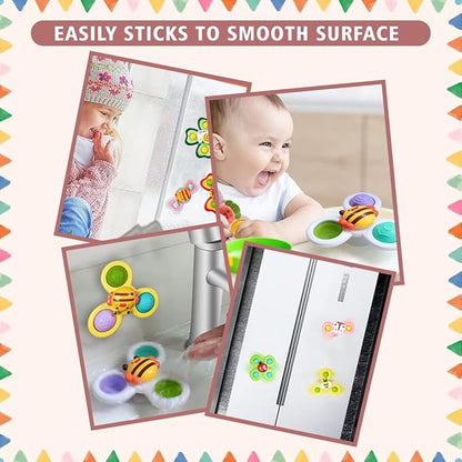 Wembley Suction Spinner Toy for Baby Bath Toys Water Toys 3 Pcs