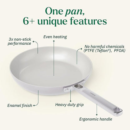 Ember Cookware Arcilla Ceramic Non-stick Egg Frypan 20cm | Stainless Steel Handle | Grey