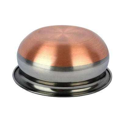 KC Stainless Steel Copper Bottom Kitchen Serving, Cooking Bowl - Set 5-Pieces with Cover