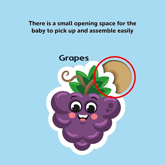 Mini Leaves Funfruit Basket Wooden Shape Puzzle | Educational Puzzle for 4+ Age Kids | Shape Sorter Puzzle