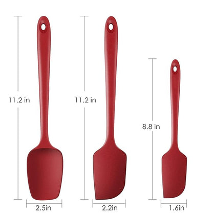 P-plus International Premium Silicone Spatula Non-stick Heat Resistant Red