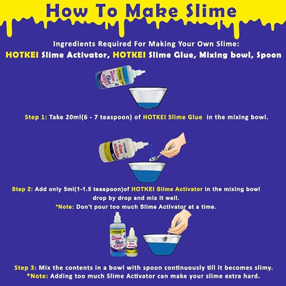 Hotkei Make 20+ Slimes Kit Multicolor 3 to 10 Years - 100 ml Each