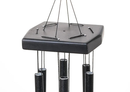 Tej Gifts Feng Shui Metal Wind Chime with 6 Black Pipes