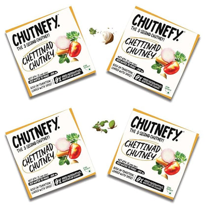 Chutnefy - 5-Second Instant Chettinad Chutney - 120 ml (Each) (Pack of 4)