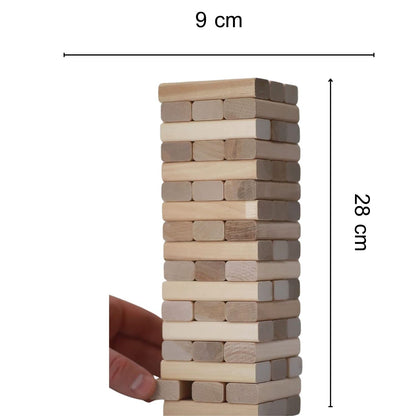 Kids Mandi Wooden Blocks 54 Pieces Stacking Game and Tumbling Building Block