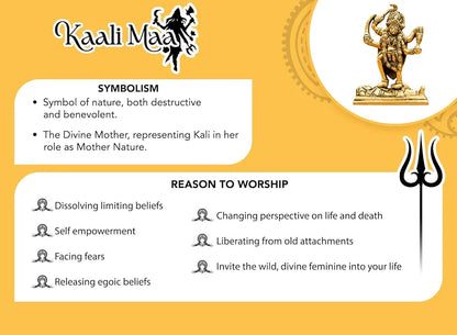 Ekhasa Pure Brass Mata Rani Murti Kali Maa Idol for Car Dashboard