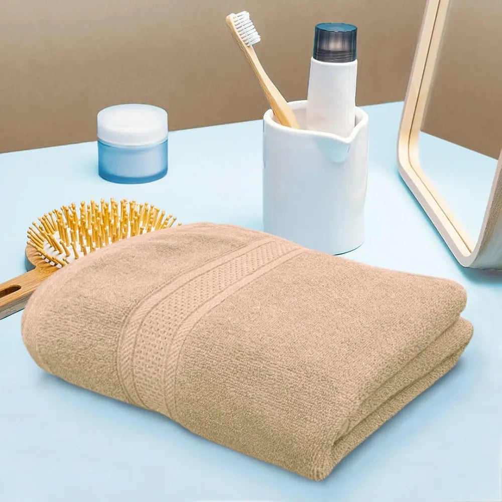 Luxe Home Cotton Bath Towel 450 GSM Quick Dry Large Size Bathroom Towels Colour Taupe