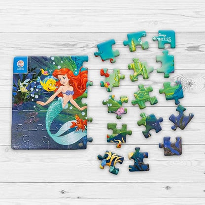 Ratna's 4 in 1 Disney Jigsaw Puzzle 140 Pieces for Kids | 4 Jigsaw Puzzles 35 Pieces Each | Mermaid Ariel