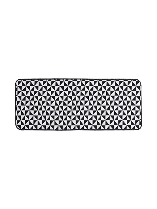 Saral Home Firki Designer Soft Cotton Durable & Washable Multipurpose Runner Colour Black