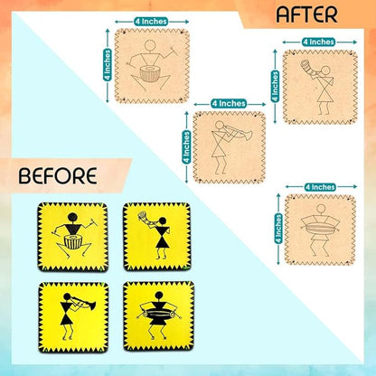 Solobolo Wall Decor for Living Room Warli Wall Hanging Art Kit | Great Home Living Room and Balcony Decor