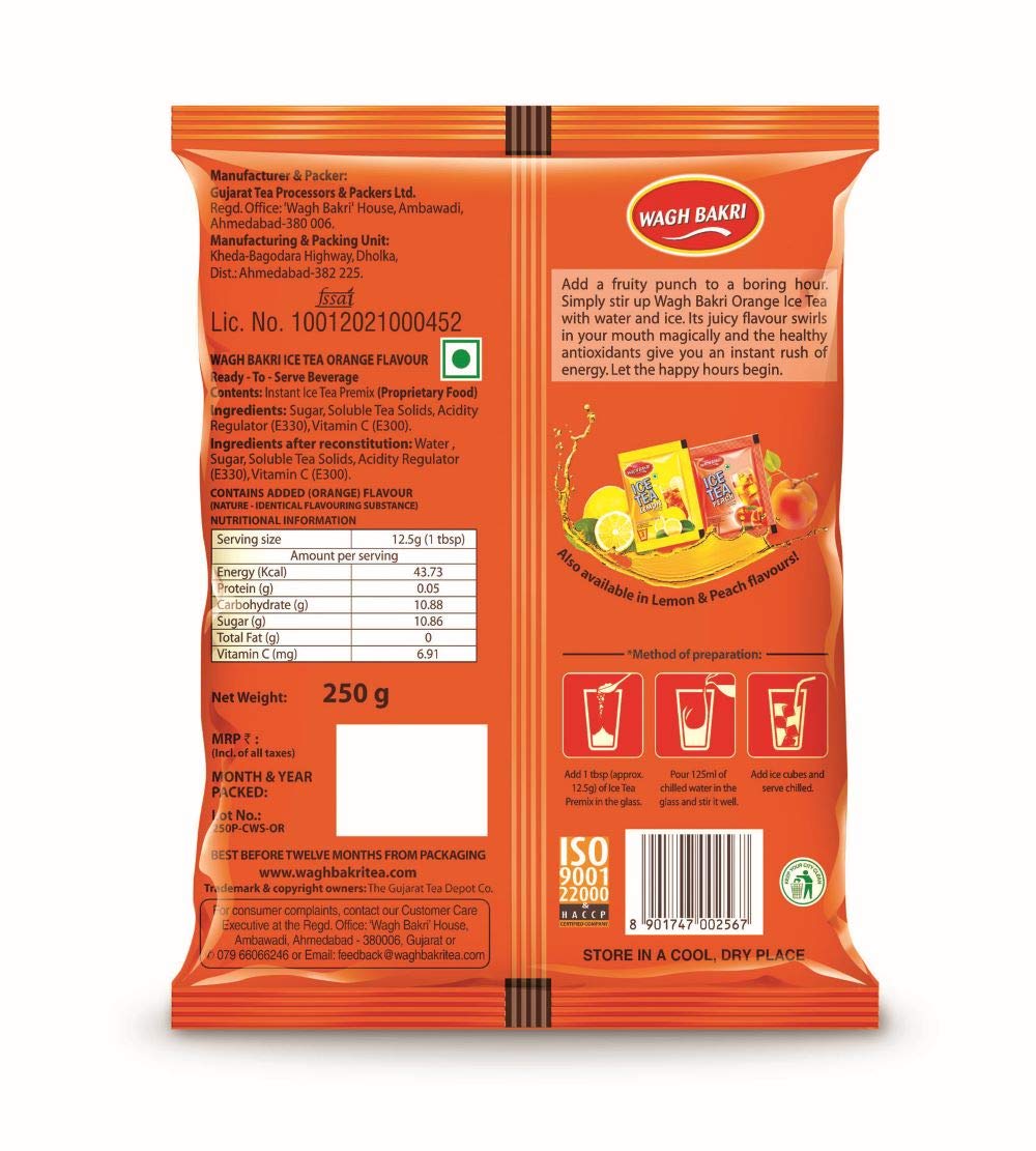 Wagh Bakri Orange Ice Tea - 250 gms (Pack of 2)