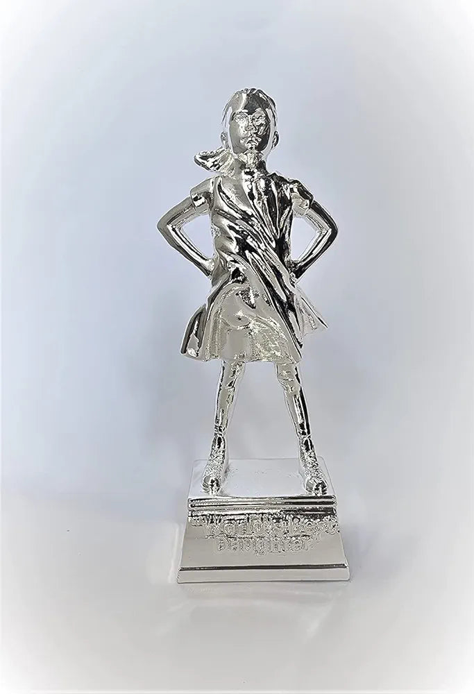 Gold Art India Daughter Figurine Silver Plated World's Best Daughter