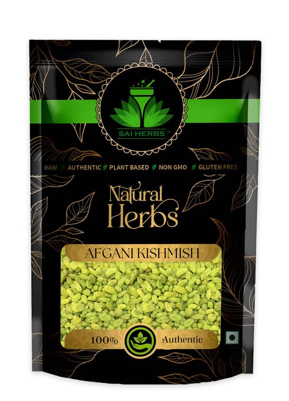 Sai Herbs Premium Seedless Afghani Green Raisins - 500 gms