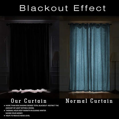 Cloth Fusion Blackout Door Curtains 7 Feet Long Set of 2 Lilac Colour