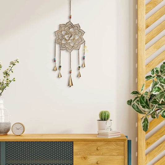Duli Metal WallHanging-Mandala OM Windchime Feng ShuiRustic Wall Hangings