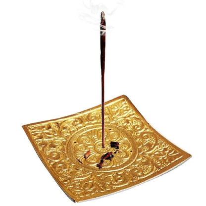 Pure Source India Aluminum Agarbatti Stand, Hand Carved Rust Proof