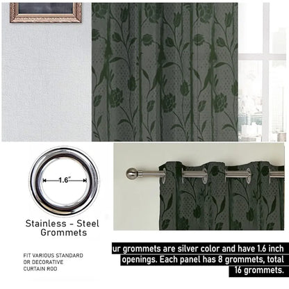 Cloth Fusion Sheer Curtain Long Door 9 Feet Rose-Grey
