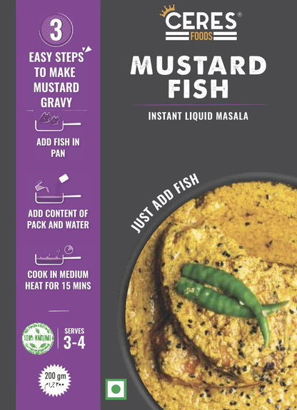 Ceres Foods Bengali Mustard Fish Instant Liquid Masala - 200 gms
