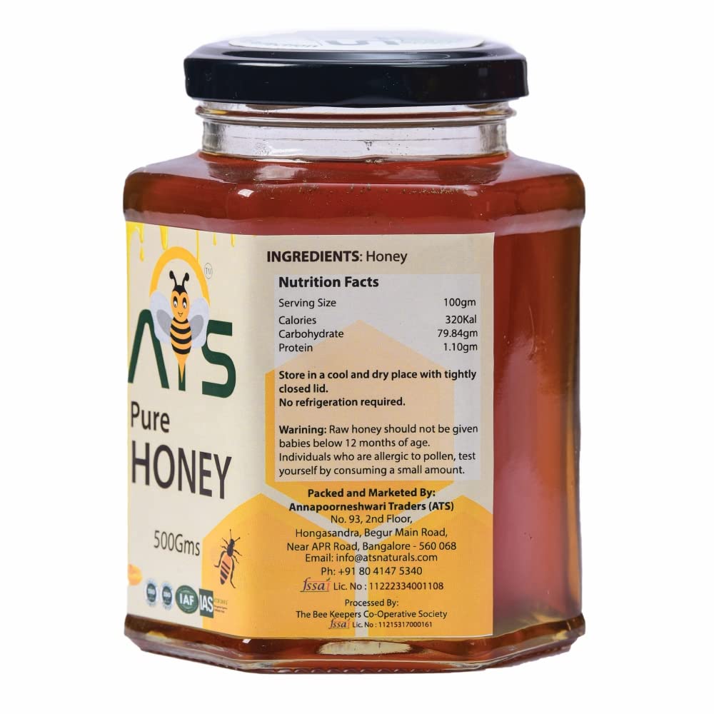 ATS Natural Pure Multifloral Honey - 500 gms