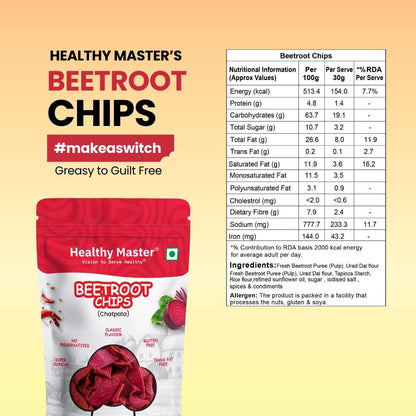 Healthy Master Beetroot Chips - 200 gms