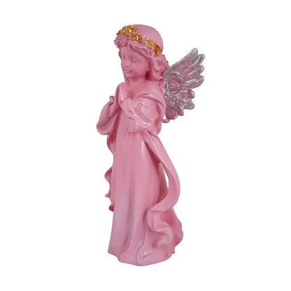 Zart Praying  Angel Girl Silver Winged Showpiece for Home Decor Showpiece