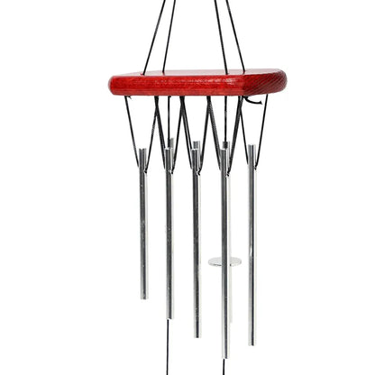 sculpmart Wood Wind Chimes Red 8-Pipe