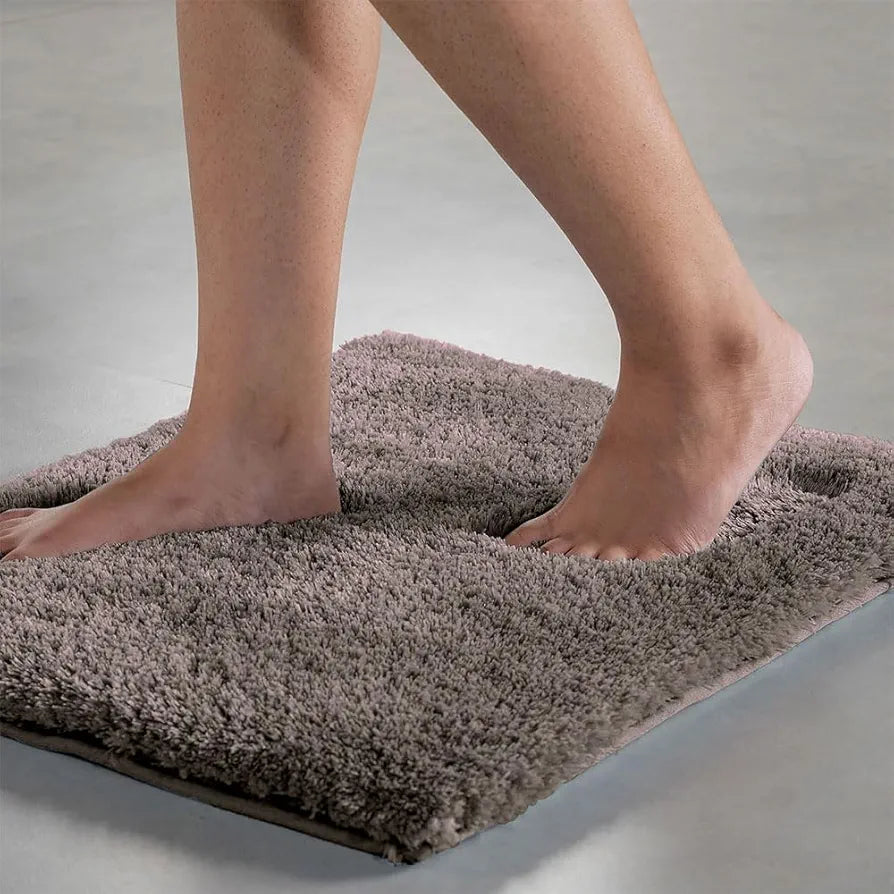 Luxe Home Bath Mat Super Soft Non Slip Vegas Mats for Bathroom 45x75 cm Colour Cocoa