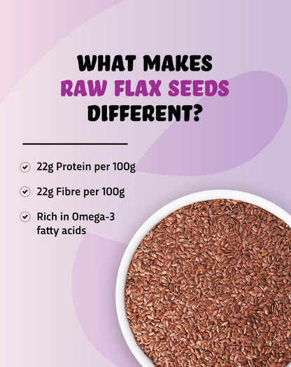 Raw Flax Seeds - 500gm