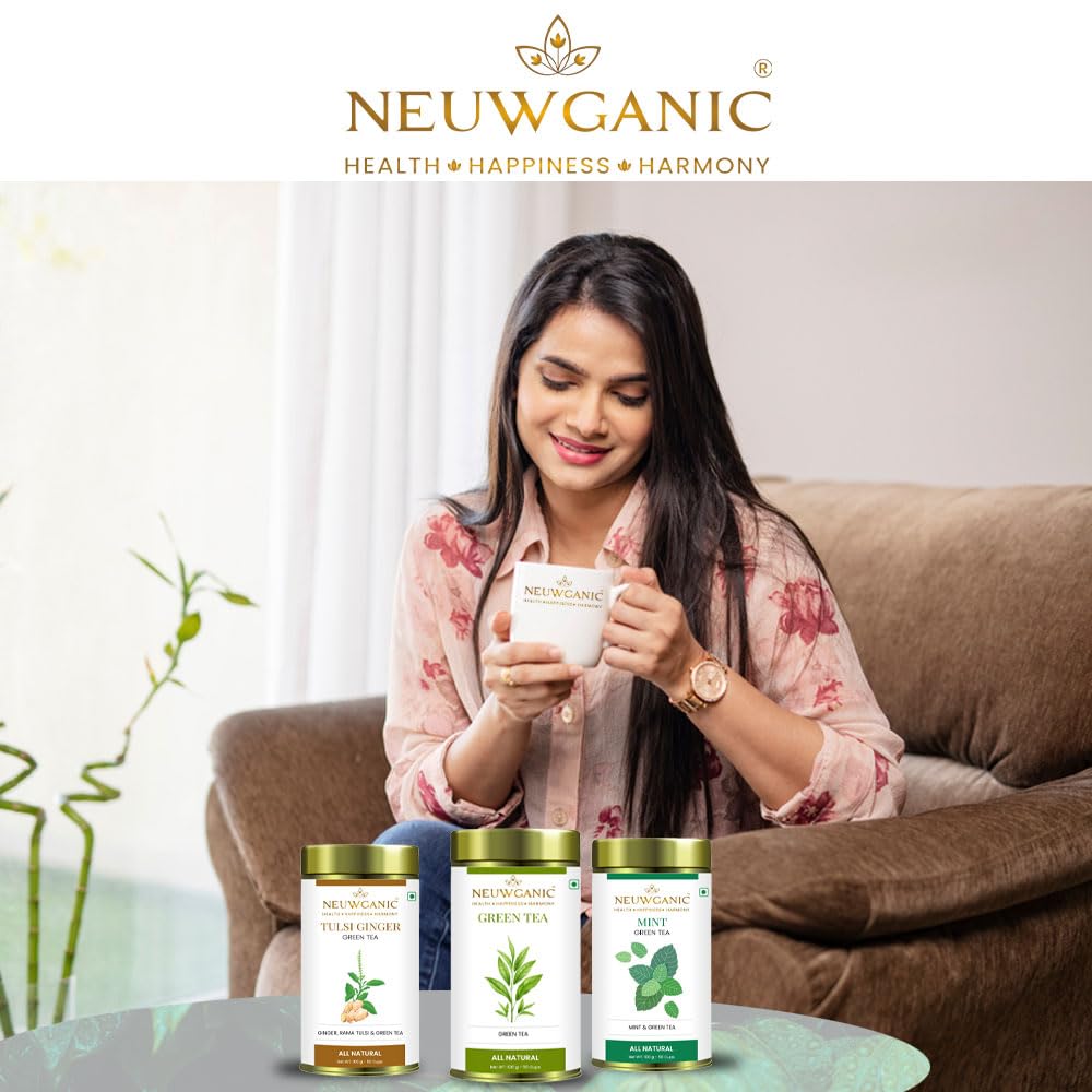 Neuwganic Tulsi Ginger Green Tea - 25 Grams