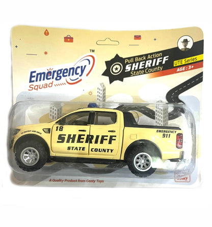 Centy Sheriff Pull Back Police Toy Car with Door Openable for 3Y+ Assorted Colours