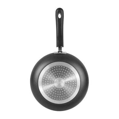 Vinod Zest Ceramica Frypan - 24 cm | Natural Stick Free Deep Pan | Stylish Handle | Toxin Free | Induction and Gas Base