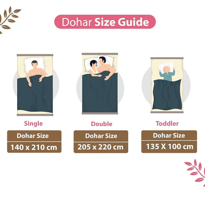 Divine Casa Glace Cotton 120 GSM Reversible Lightweight Printed Single Bed AC Dohar Blanket Quilt Colour Orange and Pink